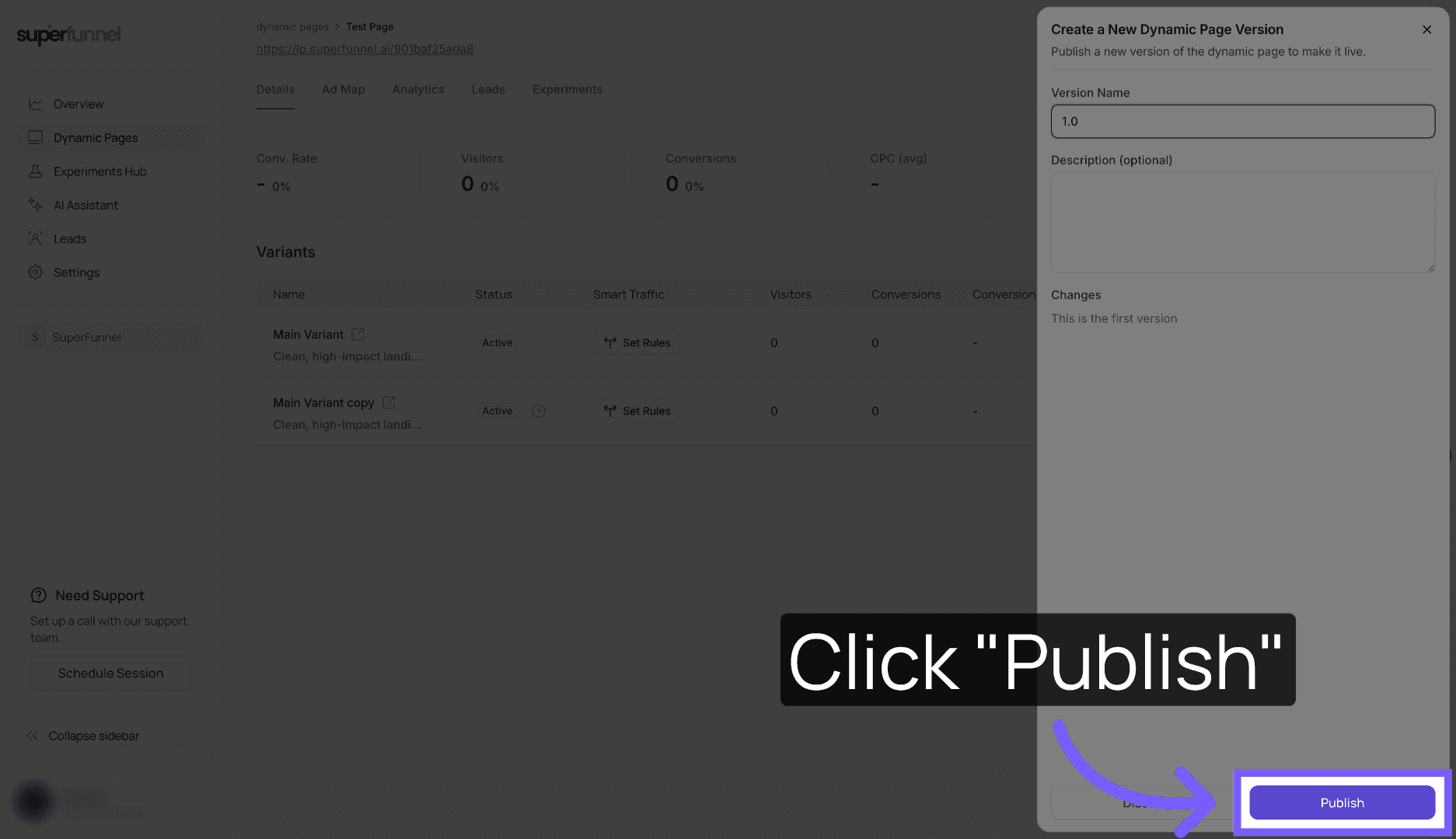 Confirm Publish