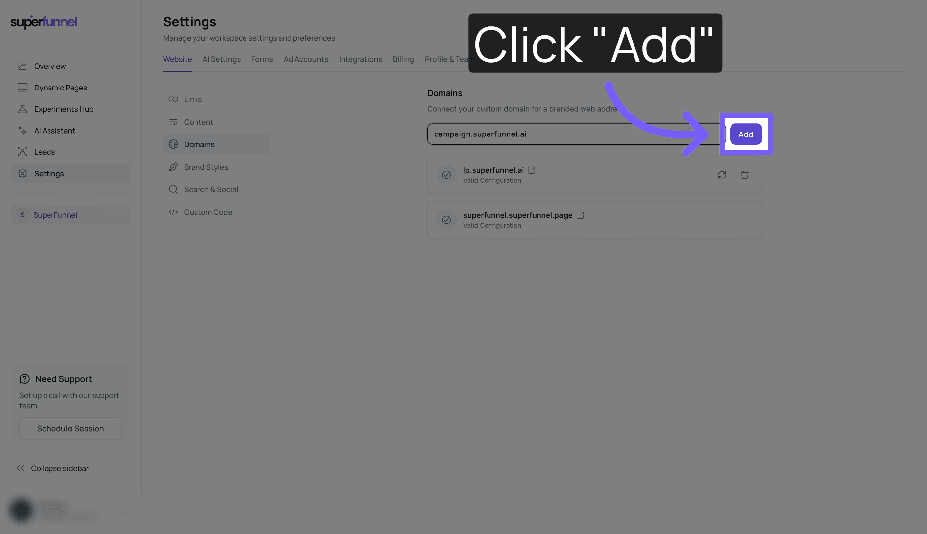 Add Domain Alias