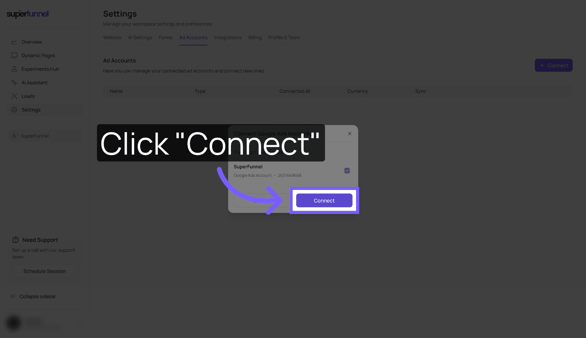 Confirm Account Connection