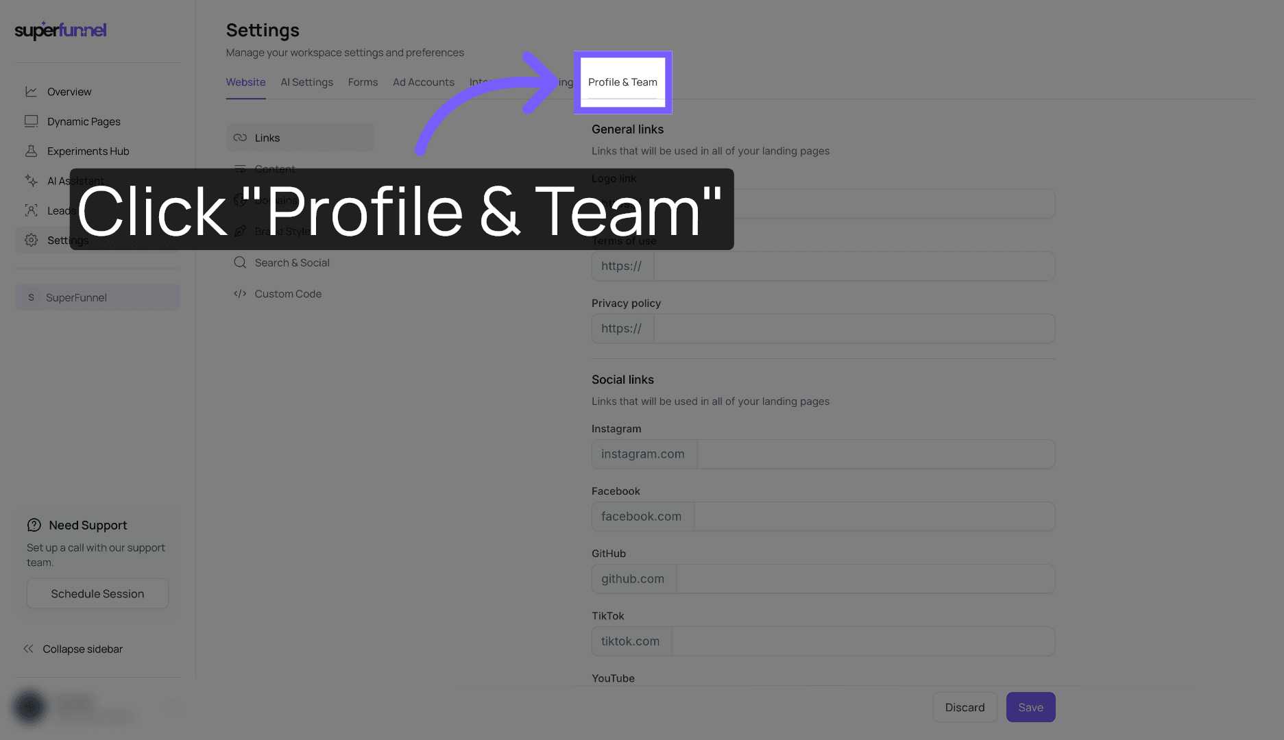 Access Profile And Team