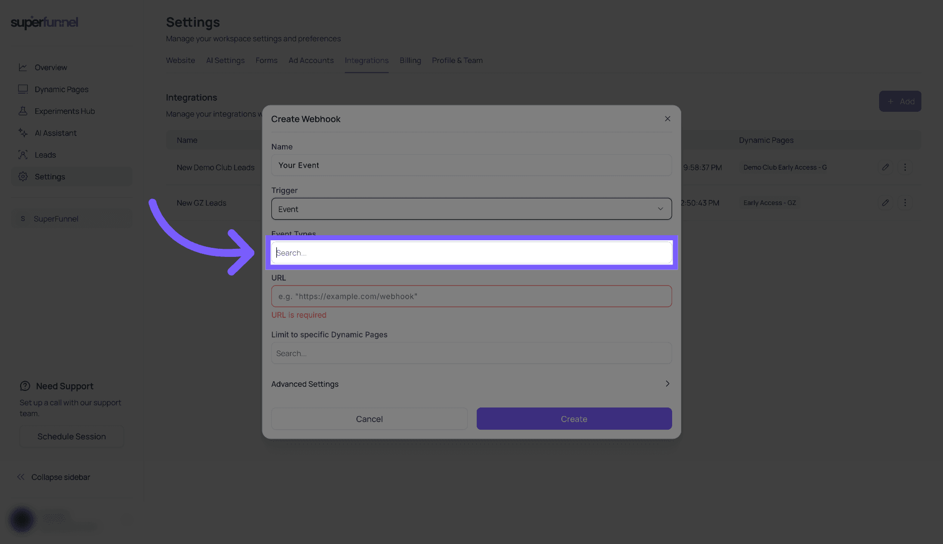 Open Search Menu