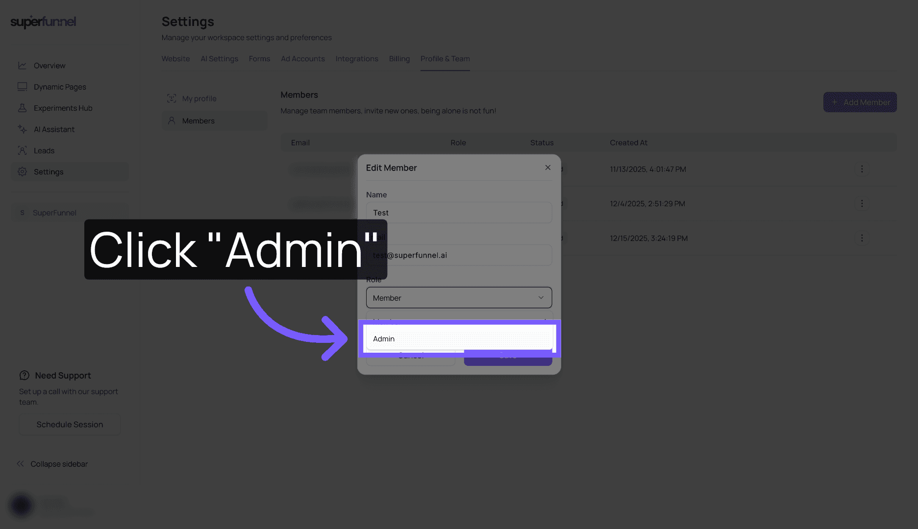Assign Admin Role