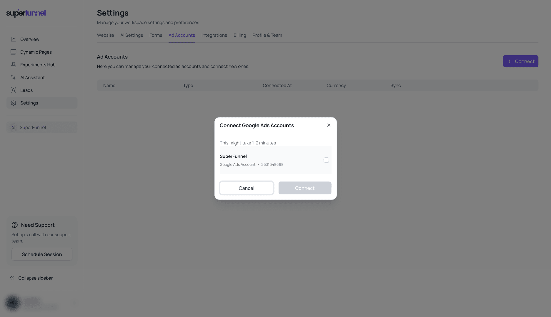 Return to Superfunnel App