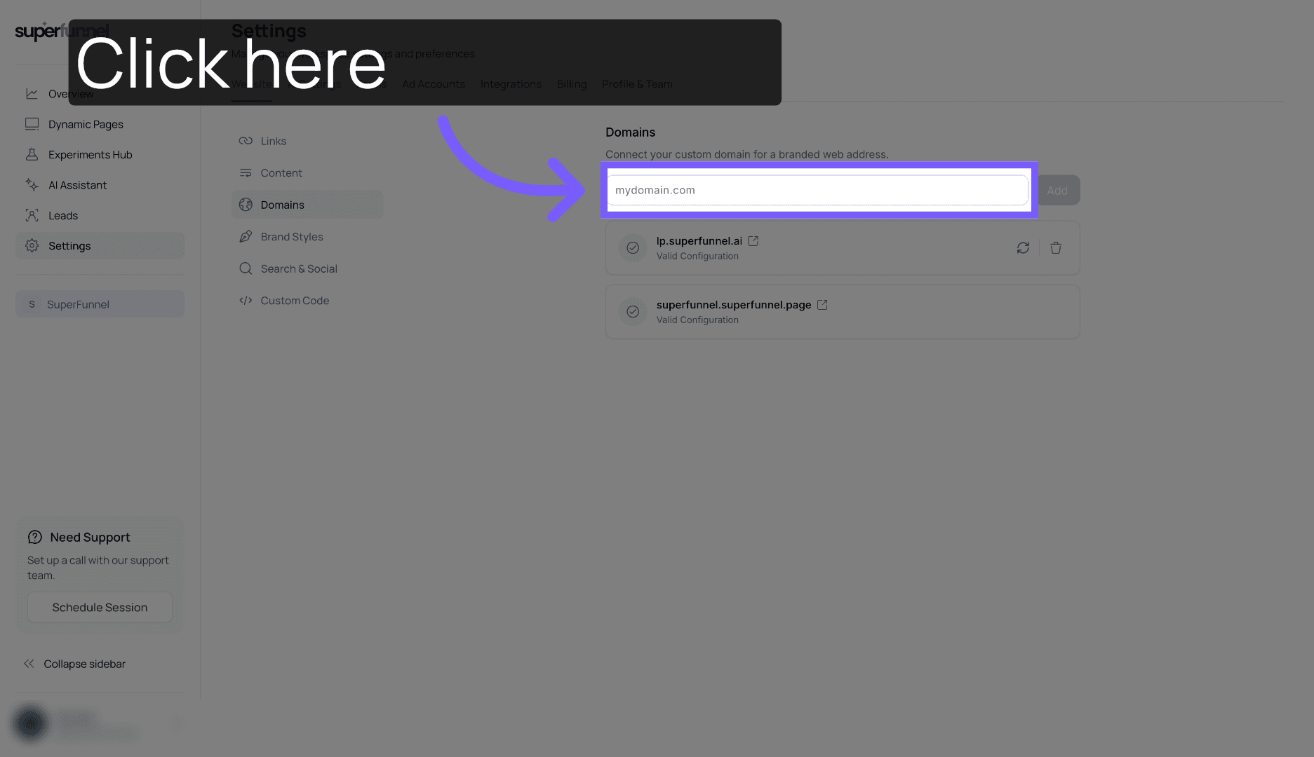 Select Your Domain