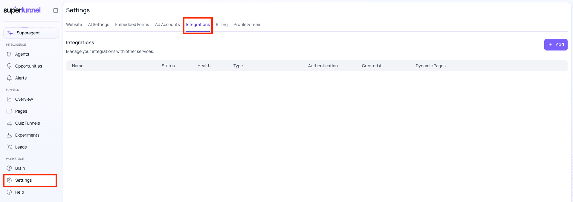 Select Integrations