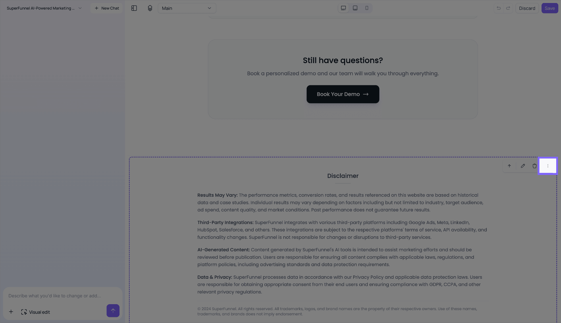 Access Section Options